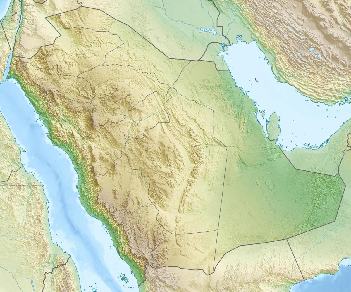 Peta Arab Saudi gunung