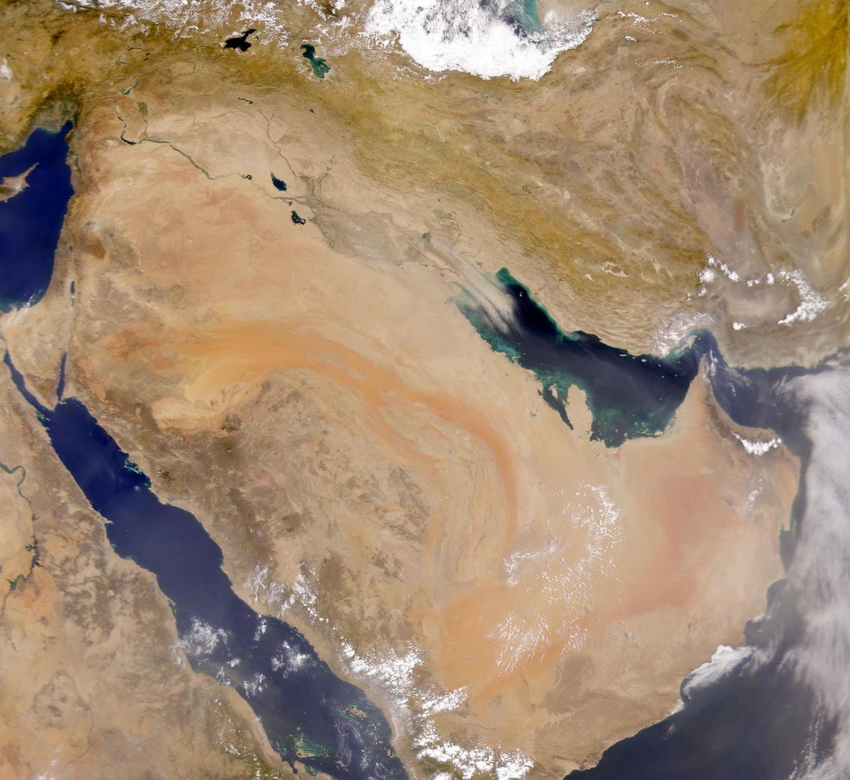 Peta satelit Arab Saudi
