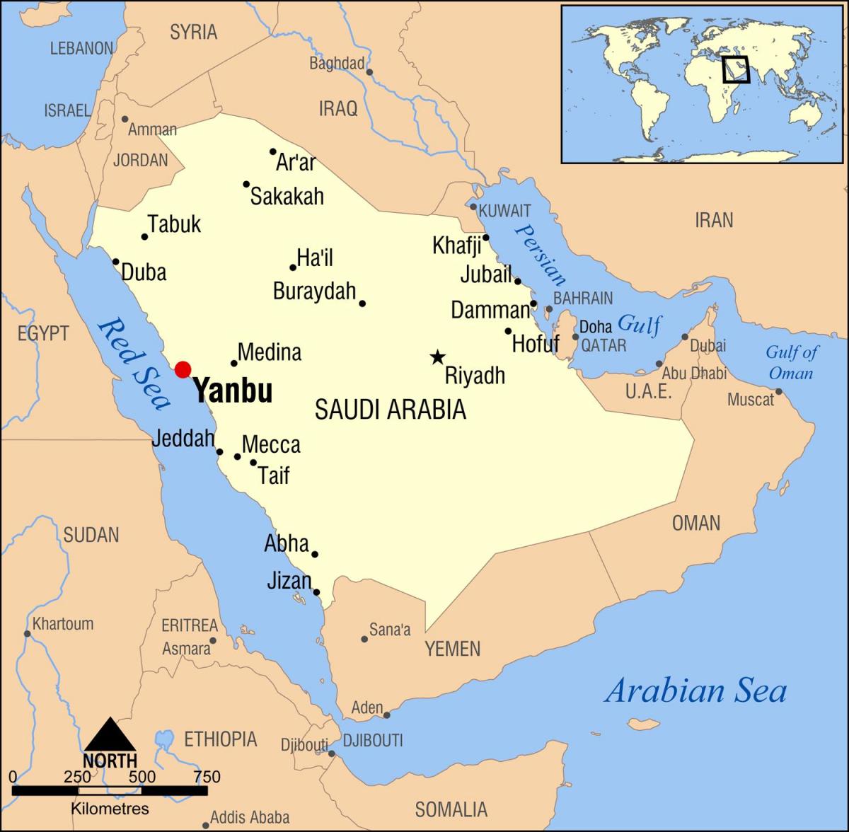 duta besar arab SAUDI peta