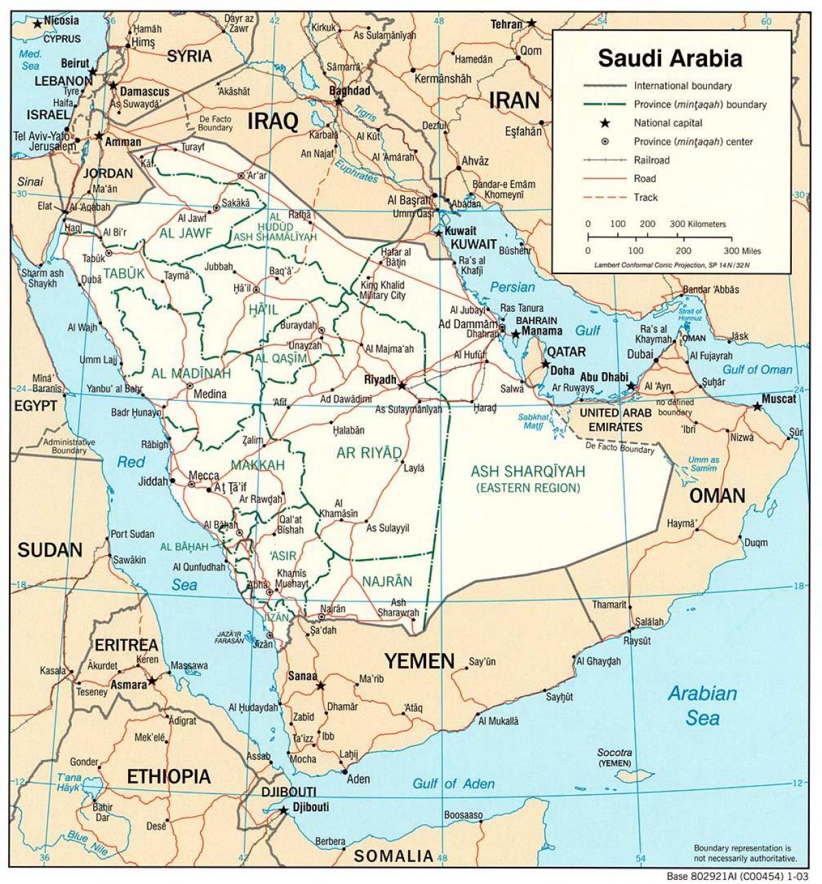 Arab Saudi penuh dengan peta