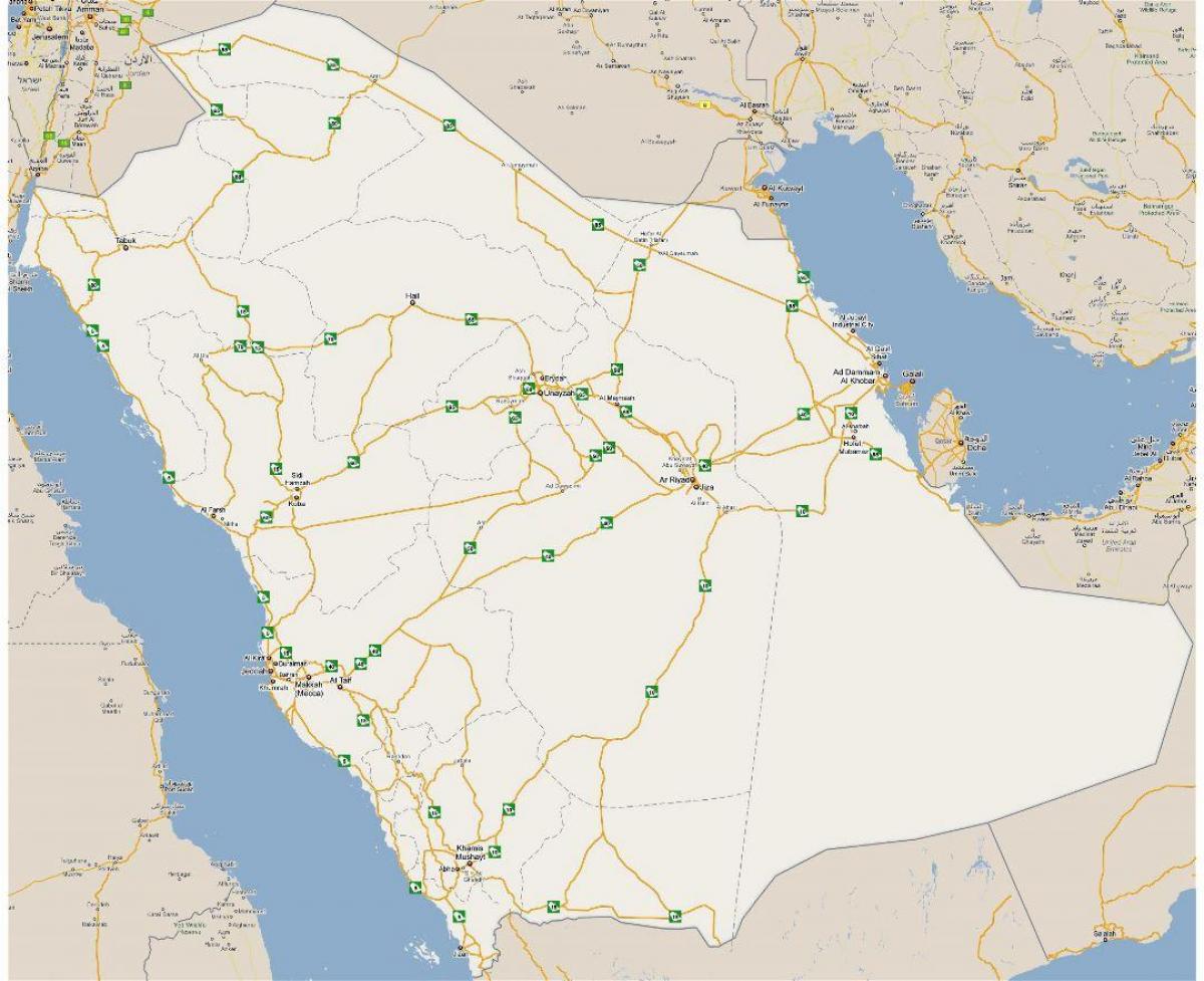 Peta terperinci Arab Saudi