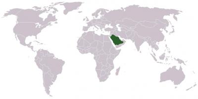 Arab Saudi pada peta dunia
