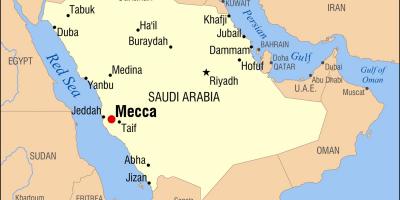 Peta dari mekah di Arab Saudi