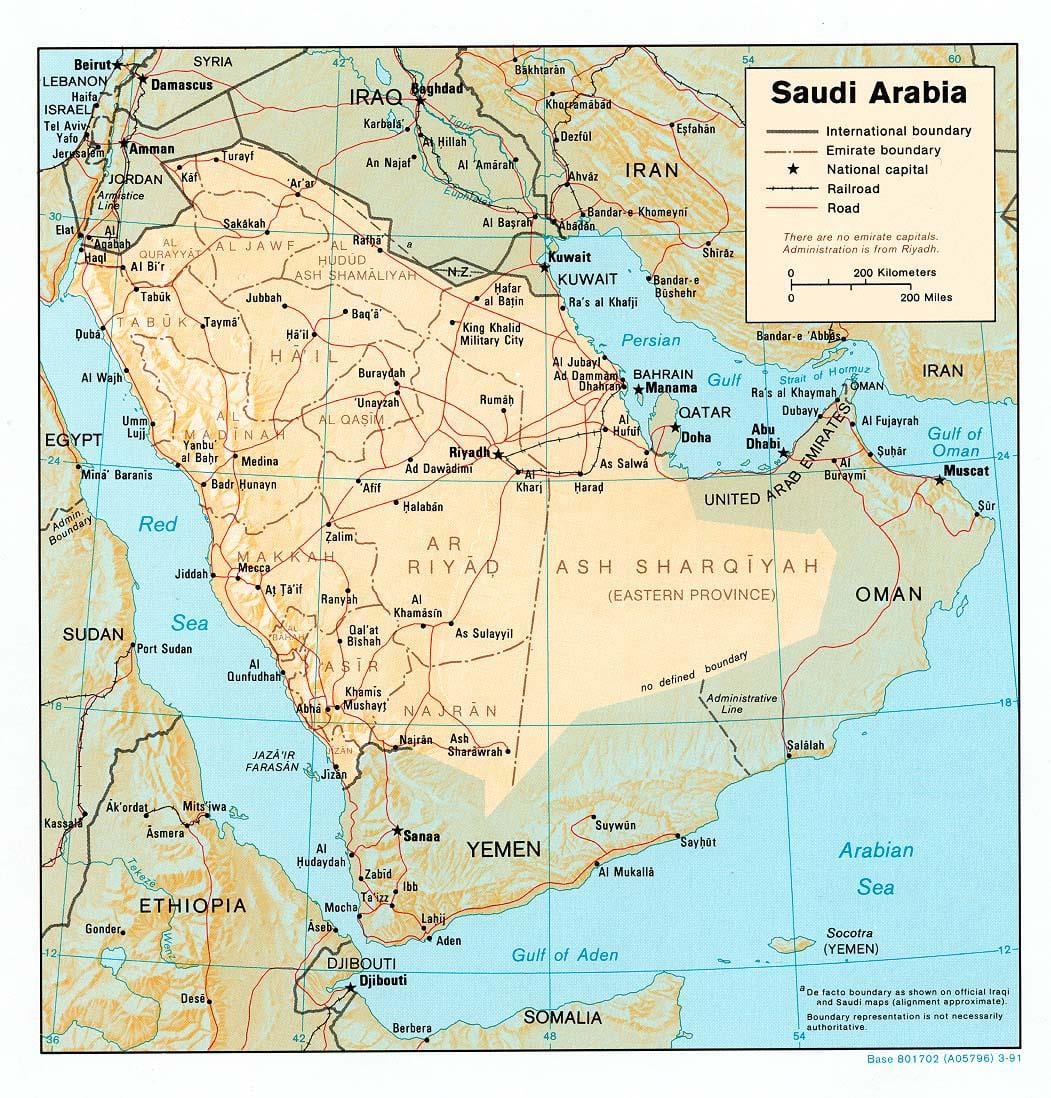 Arab Saudi peta hd
