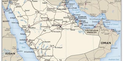 Peta negara Arab Saudi