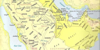 Peta suku-suku Arab Saudi