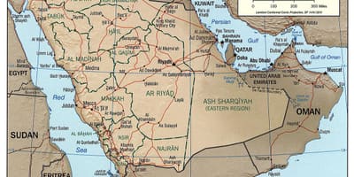 Peta Arab Saudi sungai