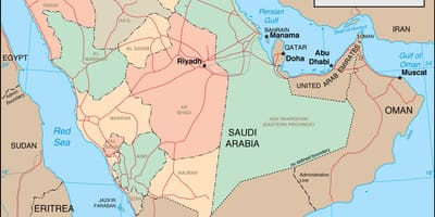 Arab Saudi kawasan peta