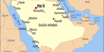 Peta hail Arab Saudi