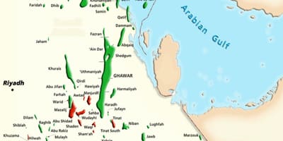Peta manifa Arab Saudi