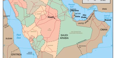 Tunjukkan peta Arab Saudi
