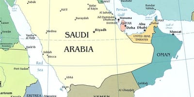 Peta semenanjung Arab saudi
